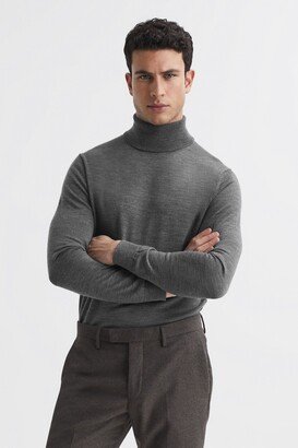 Slim Fit Merino Wool Roll Neck Jumper