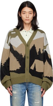 Khaki Patch Cardigan