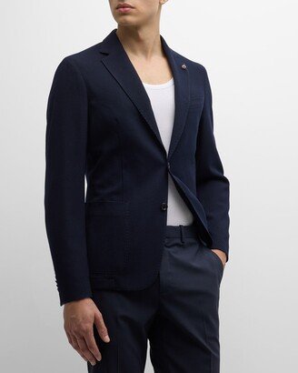 Men's Knitted Two-Button Sport Coat