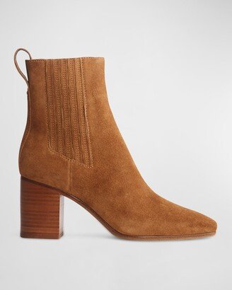 Astra Suede Square-Toe Chelsea Boots