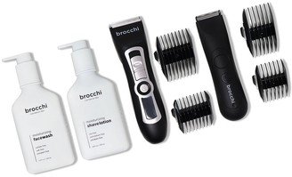 Sebastian Brocchi Brocchi 5Pc Digital Trimmer, Waterproof Usb Body Trimmer, Moisturizing Face Wash & Shave Lotion Bundle