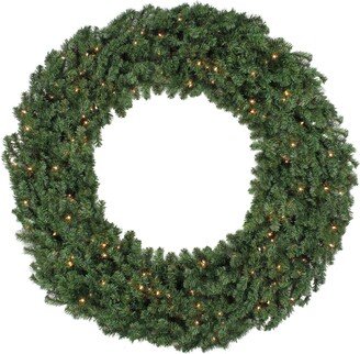 Northlight Pre-Lit Commercial Canadian Pine Artificial Christmas Wreath - 7-Foot Clear Lights