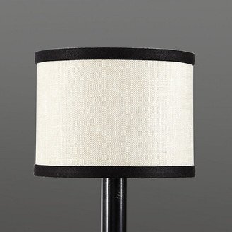 Linen Trim Drum Chandelier Shade Black