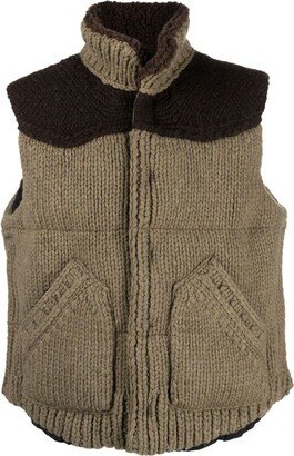 Padded Tricot Wool Gilet