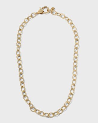 Margo Morrison Textured Link Chain with Diamond Clasp