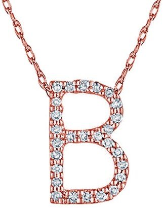 Suzy Levian 14K Diamond Initial Necklace (A-Z)