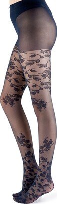 Autmn Fall Flora Jacquard Tights