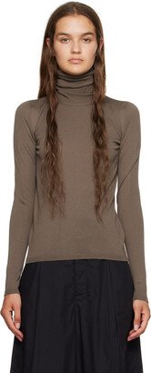 Taupe Rolled Turtleneck