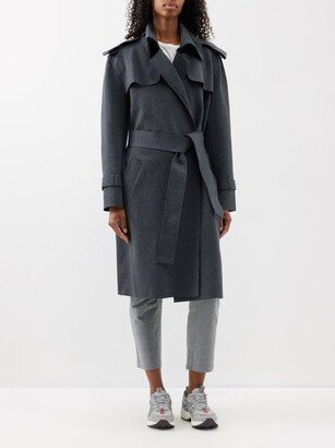 Jersey Wrap Trench Coat