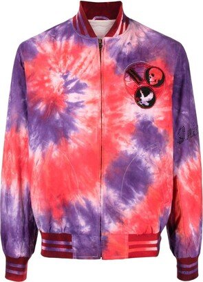 Stain Shade Tie-Dye Bomber Jacket