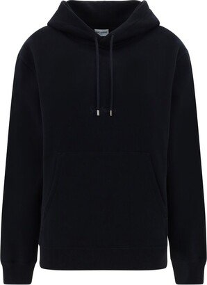 Logo Embroidered Drawstring Hoodie-AU