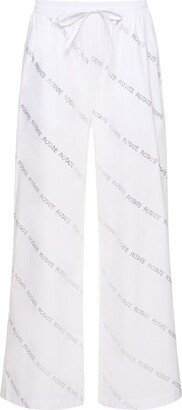 Polly crystal logo organic cotton pants