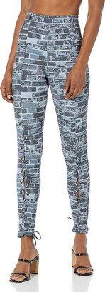 Romeo Hunte x Women's Grey Brick Lace-up Leggings