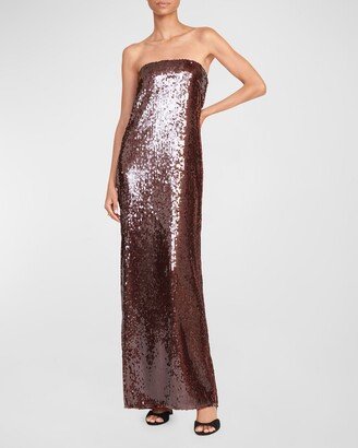 Casey Strapless Sequin Maxi Dress