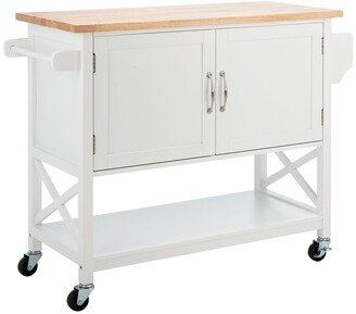 Kesler 2 Door 1-Shelf Kitchen Cart