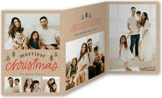 Holiday Cards: Year In Review Trifold Holiday Card, Beige, Trifold, Christmas, Matte, Folded Smooth Cardstock