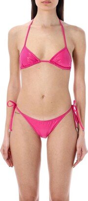 Triangle Cup Two-Piece Tied Bikini