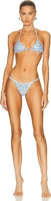 Ruched Bikini Set in Baby Blue