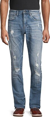 Five Slim Fit High Rise Distressed Jeans