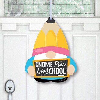 Big Dot Of Happiness School Gnomes - Hanging Teacher & Classroom Outdoor Front Door Decor - 1 Pc Sign