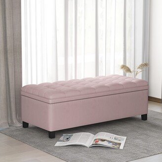 KELRIA Upholstered Flip Bench with Button Tufted Top-AA