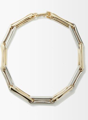 14kt White & Yellow-gold Chain-link Necklace