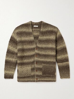 Kent Striped Brushed Wool-Blend Cardigan