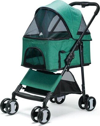 Dogline Executive Pet Stroller with a Removable Cradle - Teal