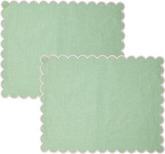 THE CONRAN SHOP Set of 2 scalloped edge placemats-AA