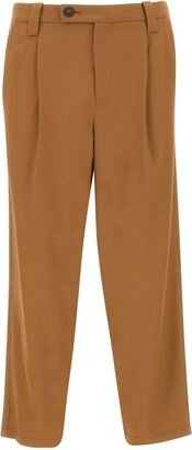 Cropped Straight-Leg Tailored Trousers