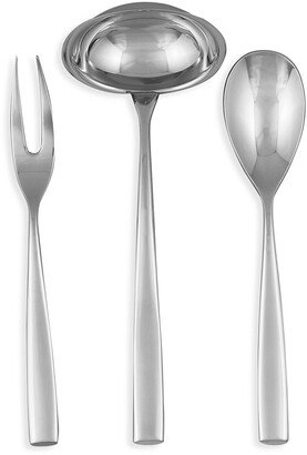 Arte 3-Piece Stainless Steel Fork, Spoon & Ladle Serving Set