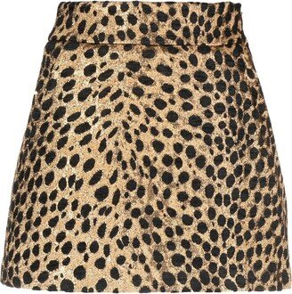 Cheetah-Print Mini Skirt