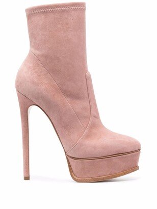 Stiletto-Heel Platform Ankle Boots