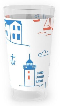 Outdoor Pint Glasses: Cape Cod- Blue Outdoor Pint Glass, Blue