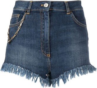 Raw-Hem Denim Shorts