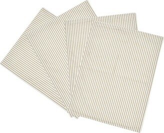 4pk Cotton Farmhouse Ticking Stripe Placemats