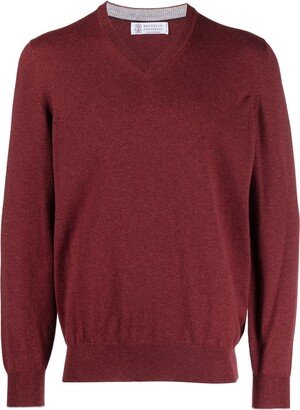 V-neck cashmere jumper-BJ