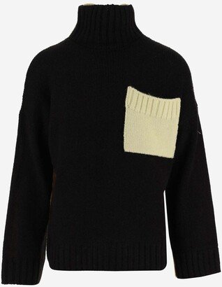 Bi-Color Wool Blend Sweater