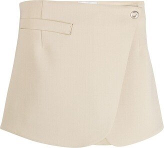 Tailored Wrap Miniskirt