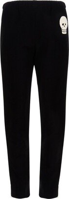 Skull Embroidered Straight-Leg Pants-AB