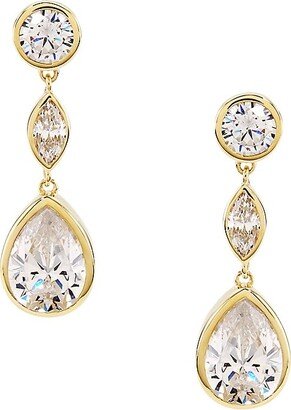 Basel 18K-Gold-Plated & Cubic Zirconia Drop Earrings