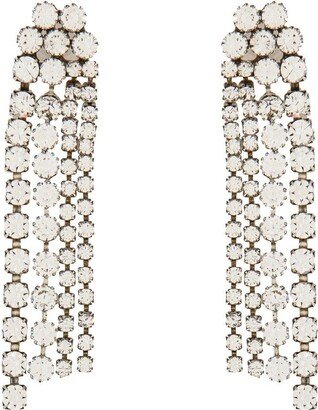 Crystal-embellished Straps Dropped Earrings