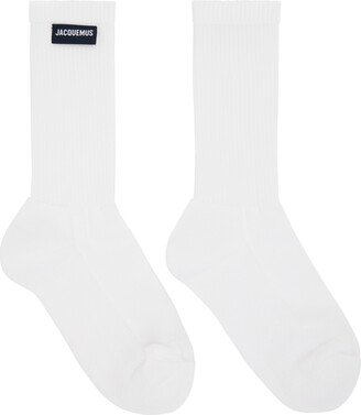 White Le Papier 'Les Chaussettes À L'Envers' Socks