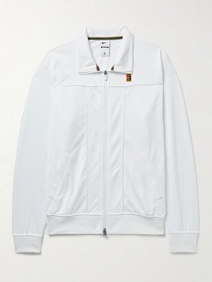 Nike Tennis Court Heritage Logo-Appliquéd Tech-Jersey Tennis Jacket-AA