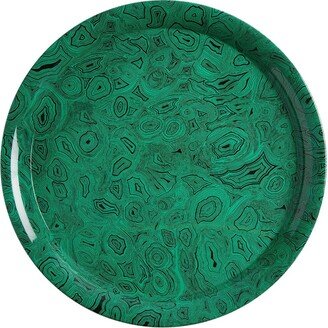 Malachite graphic-print tray