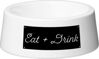Amici Pet Ceramic Eat + Drink Bowl Large, Pet Food and Water Feeder, Anti-Slip Ceramic Treat Bowl, White Bowl, 24-Ounce