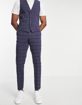 suit pants in marine check