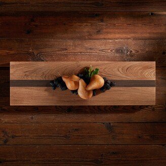 9X30 Teak Serving Board with Single Stripe