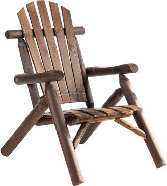 Outdoor Patio Adirondack Chair with Fir Wood Frame