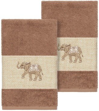 Quinn Embellished Hand Towel - Set of 2 - Latte